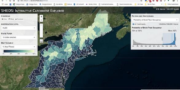 Screenshot of the Interactive Catchment Explorer v2 smaller