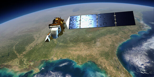 Image of Landsat 8 over the US