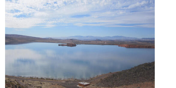 Sand Hollow Reservoir in morning light