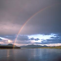 Image: Rainbow Over Yukon River, Eagle, Alaska, June 2002