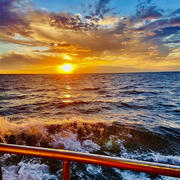 Sunset on Lake Ontario Aboard the R/V Kaho
