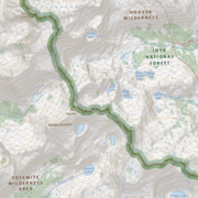 25K Recreational Topo - Conness Glacier - BND - CA - 2025