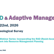 Cover image for the RAD webinar on Adaptive Management