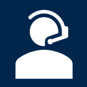 Icon of person wearing headset