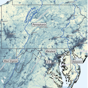 6PPDQ heat map of the Chesapeake Bay watershed