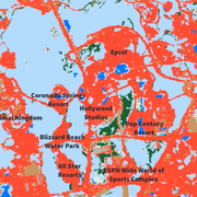 screenshot of the LCMAP land cover animation of Disney World resort area