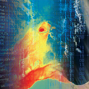 Colorful graphic representing data and imagery