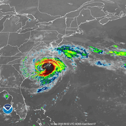 Hurricane Florence Atlantic Coast Shortwave-IR loop