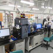Image of a laboratory with many pieces of lab equipment 