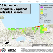 Map of road impacts from landslides