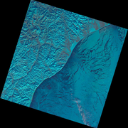 Landsat 8 Level-1 scene reprocessed with updated Calibration Parameter file