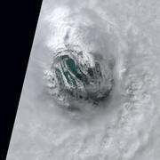 Eye of the Hurricane. Clouds in a swirl pattern.