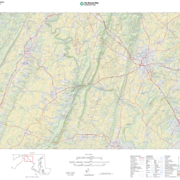 Custom 1:100,000-scale topo map