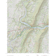 Image of a custom 7.5- by 7.5-minute topo map containing Harpers Ferry, West Virginia