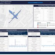 Screenshot of the Madison, Wisconsin Flash Flood Dashboard