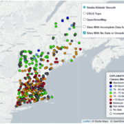 Map of the monthly streamflow conditions in New England