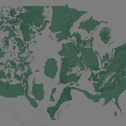 Map of the contiguous US with areas highlighted in green. 