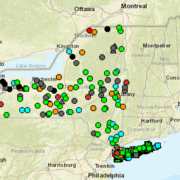 New York Active Water Level Network Map