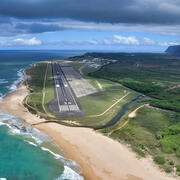 Aerial photo of Pacific Missile Range Facility-Barking Sands in Hawai'i