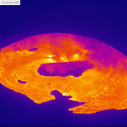 Thermal webcam GIF shows one week of eruptive activity in Halema'uma'u