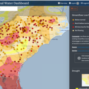 National Water Dashboard Map of South Atlantic Drought Conditions