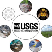 Science Images in a circle around USGS logo