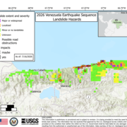 Map of road impacts from landslides