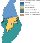 Major Land Resources Map of Apalachicola-Chattahoochee-Flint River Basin