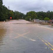 September 2009 Flooding Powder Springs Creek near Powder Springs (02336870)