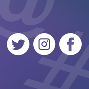 Logos of twitter, Facebook, and Instagram
