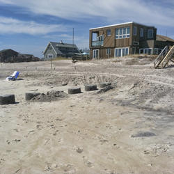Photo of the beach state after Hurricane Irene