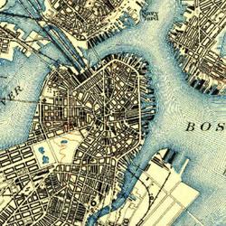 Portion of 1893 Historical Topographic Map of Boston