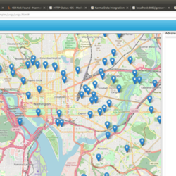 Image of the drop down data sets available in the Map Knowledge Base user interface