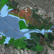 An interactive mapping application in which the user can choose parameters from the menus to create a computer model of flooding