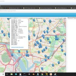 Image of the popup window when selecting a feature in the Map Knowledge Base user interface