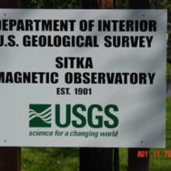 Sitka Magnetic Observatory sign.