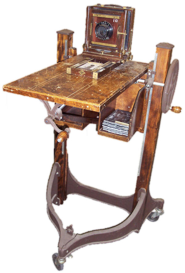 Image: AGFA Large-format View Camera on Portable Stand