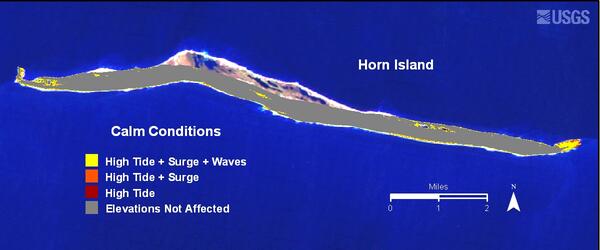 Image: Modeled Scenarios--Calm Weather: Horn Island