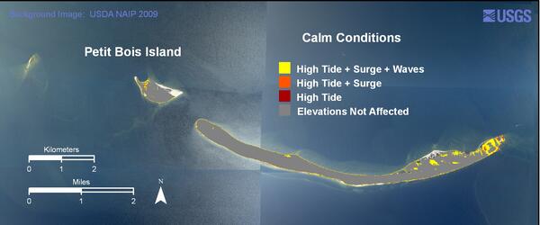 Image: Petit Bois Island calm conditions weather scenario