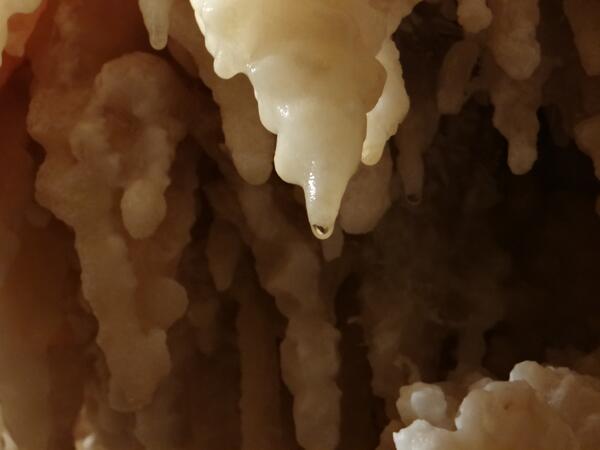 Image: Water Droplet in a Cave