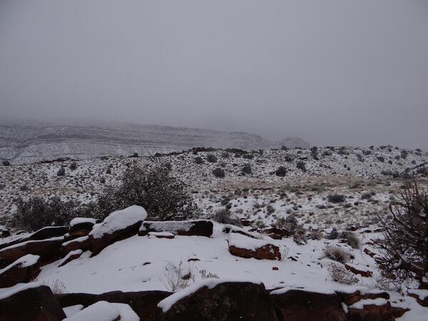 Image: Snowy Landscape in Arches National Park