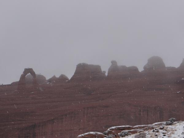 Image: Delicate Arch in the Snow