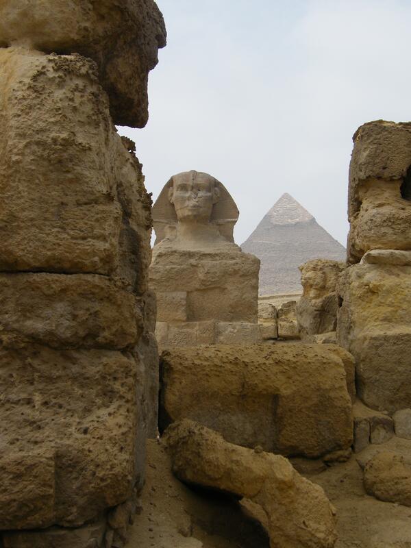 Image: Sphinx and Great Pyramid of Giza, Egypt