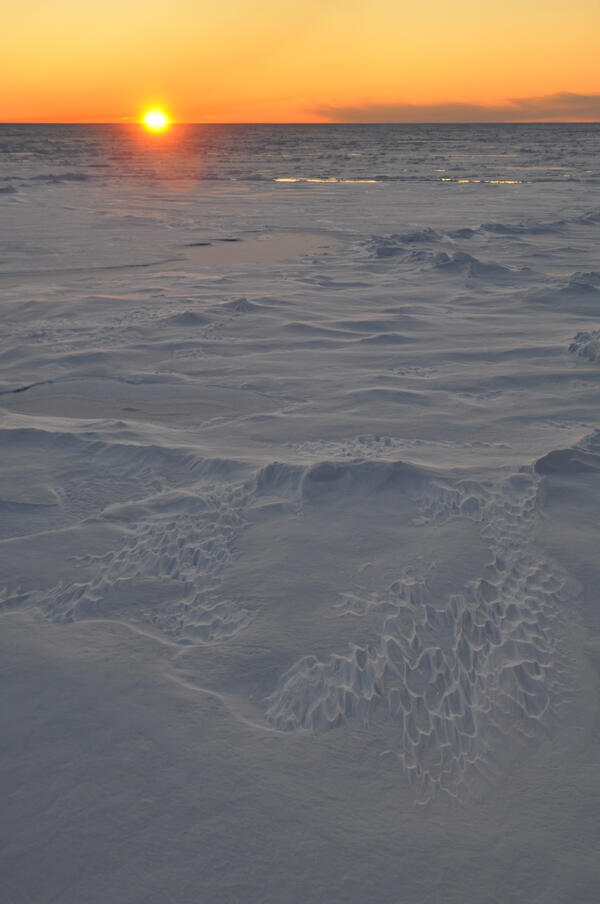 Image: Sunset from the top of the world