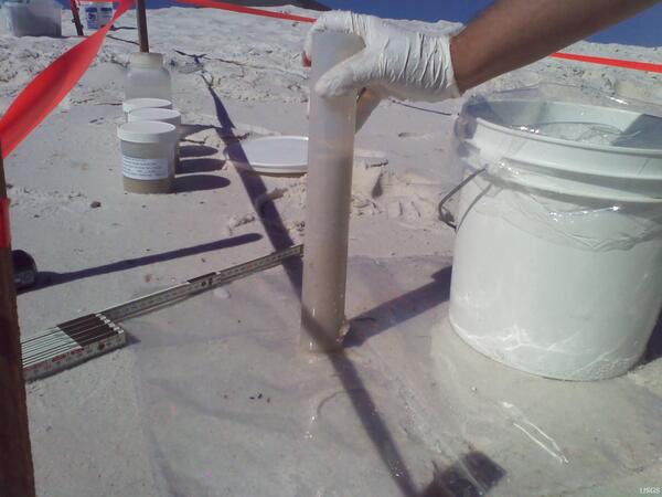 Image: USGS Collects Sediment Core at Gulf Island