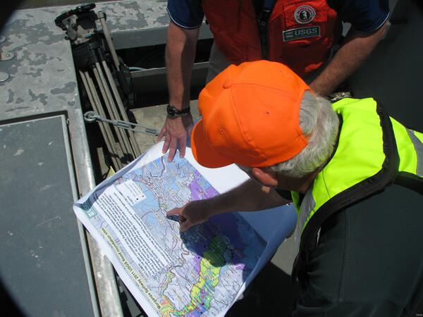 Image: George Arcement Shows Locations of USGS Streamgages