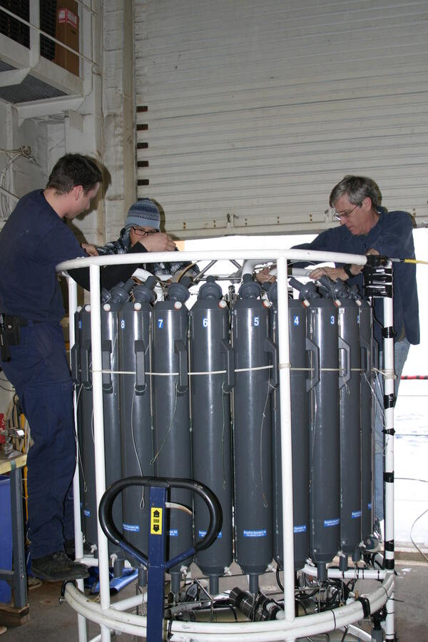 Image: Preparing Conductivity Temperature Depth Profiler (CTD)