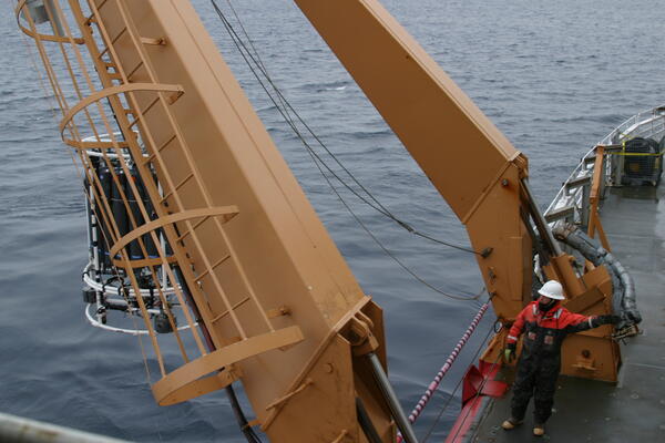 Image: Conductivity Temperature Depth Profiler (CTD) in Arctic Ocean