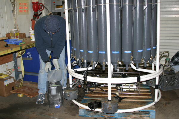 Image: Water Samples from Conductivity Temperature Depth Profiler (CTD)