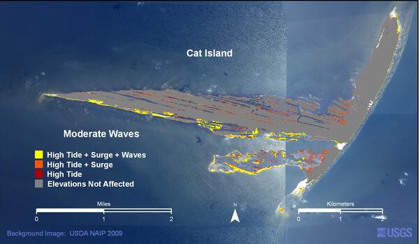Image: Cat Island moderate waves weather scenario